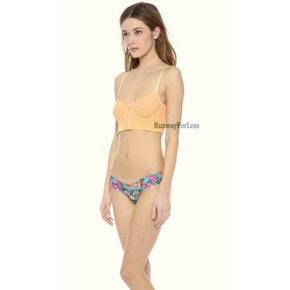 XS Creamsicle Secret Garden Flower Floral Lace Bra - Picture 7 of 7